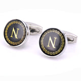 New Arrival Fashion Letter A D R H M Cufflinks The English alphabet Cuff Links Men Shirt Charm Cufflinks Wholesale Free Shipping